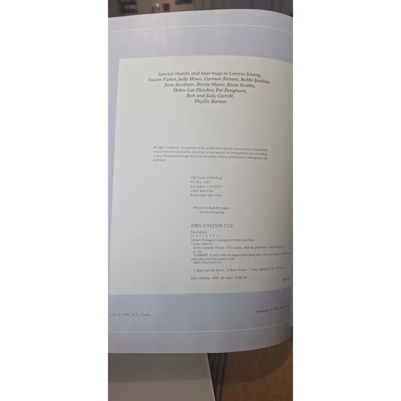 Children's In The Company of Bears book- A. B. Curtiss autographed 1st edition - Picture 8 of 11